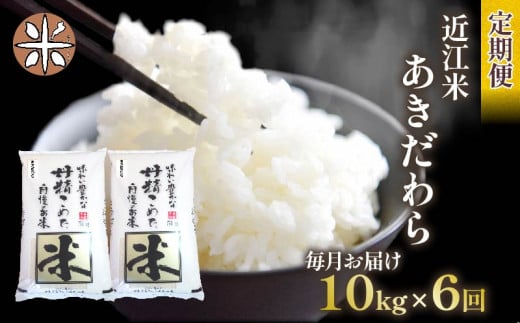 【 先行受付 】 令和6年産 新米 あきだわら 定期便 10kg 全6回 白米 5㎏ × 2袋 6ヶ月 近江米 アキダワラ 国産 お米 米 おこめ ごはん ご飯 白飯 しろめし こめ ゴハン 御飯 滋賀県産 竜王 ふるさと ランキング 人気 おすすめ