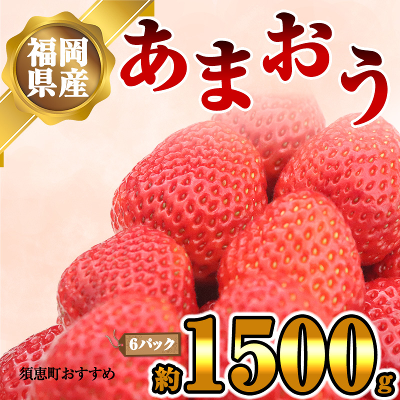 【2025年発送 先行予約】1500g以上(250g以上×6パック) 福岡県産いちご あまおう SF053-1