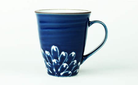 【波佐見焼】一珍菊 マグカップ （青・赤） ペアセット 食器 皿 【山下陶苑】 [PC42] 波佐見焼