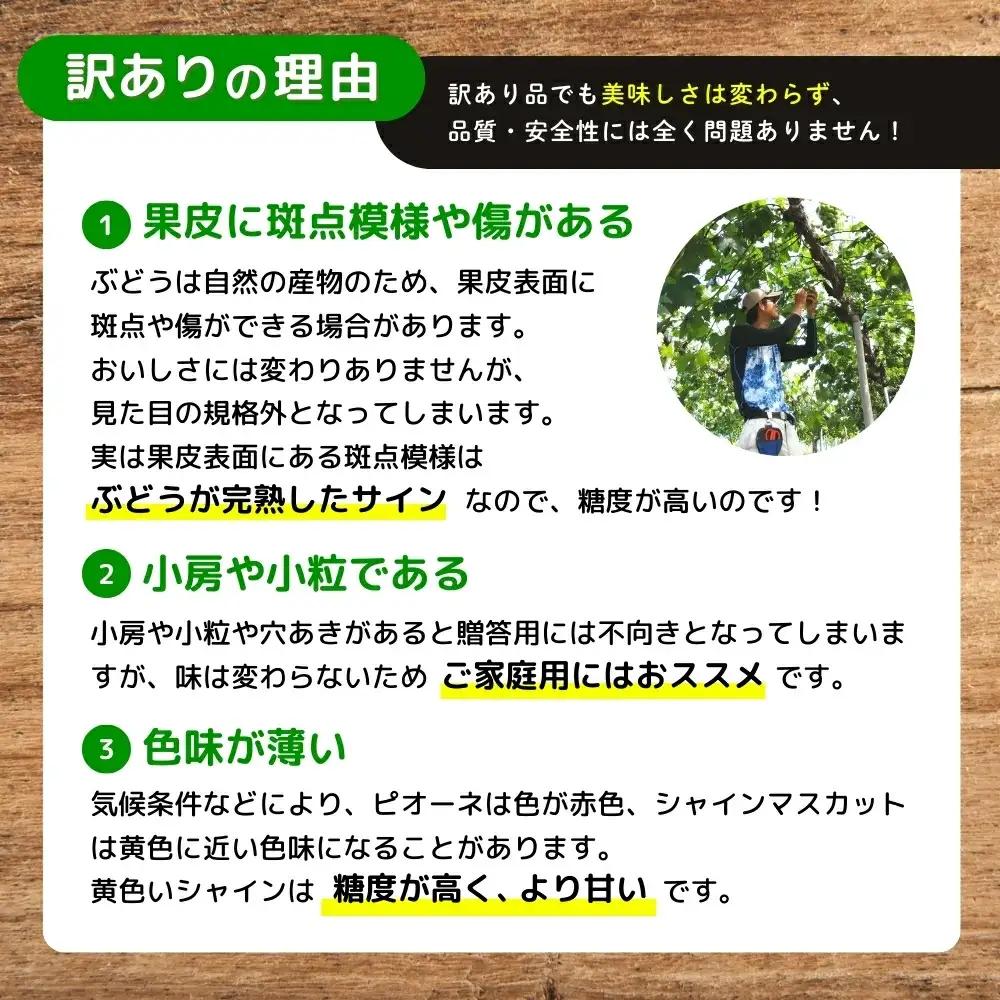 【訳あり】 シャインマスカット 岡山県産ぶどう 訳ありシャインマスカット約4kg（約5～8房） 【hfbd023-02】