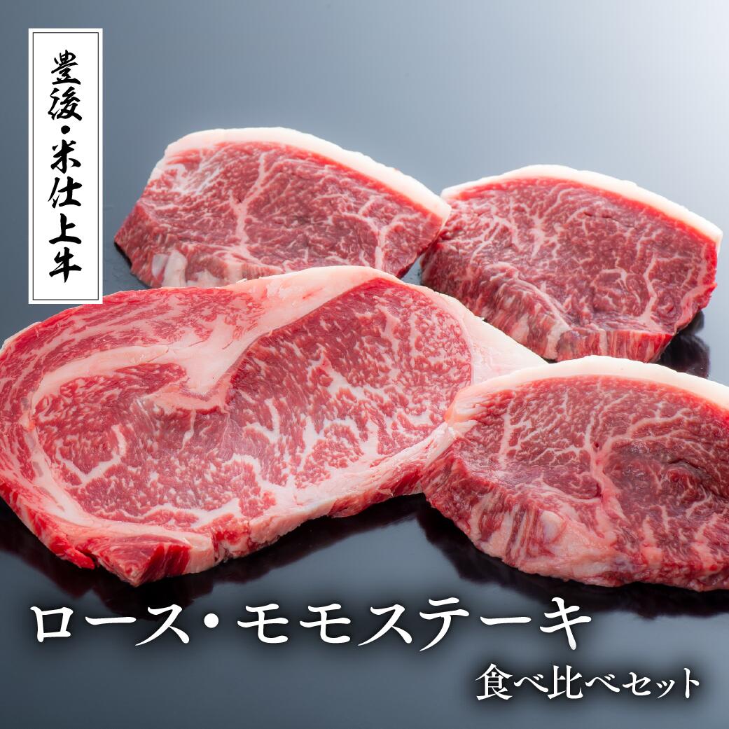 【ふるさと納税】豊後・米仕上牛 ステーキ 食べ比べ 600g 牛肉 肉 もも モモ ロース ブランド牛