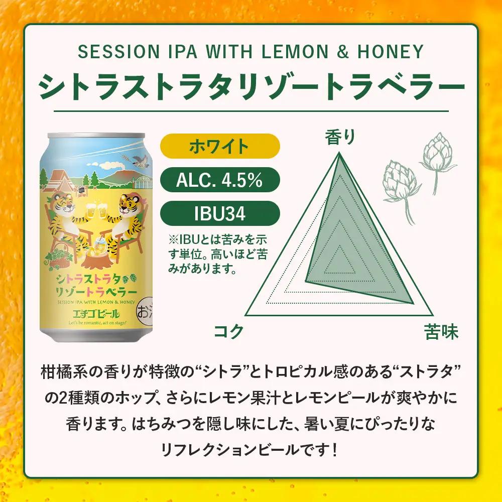 クラフトビール エチゴビール シトラストラタリゾートラベラー 350ml 缶 24本 〔P-485〕 那須町