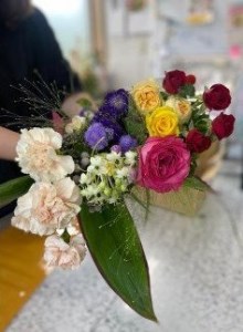 (1257)フラワー　花　バラ　バラ園　アレンジメント　お届け便　山口県　贈り物　ギフト