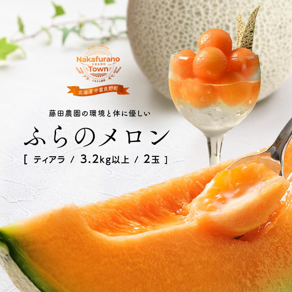 【ふるさと納税】【2025年発送】ふらのメロンティアラ（赤肉）2玉入り