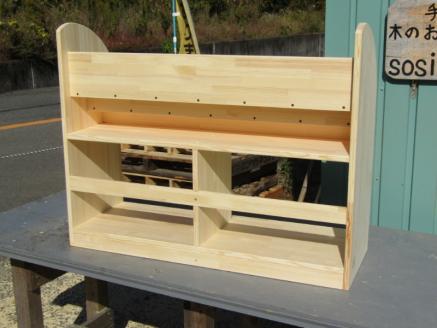 手作り木製 絵本棚 幅100cm ※お届け不可地域あり【007A-053】