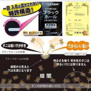 ダニ捕りパック ブラックホール 2個入り ダニ 捕り マット ダニ取りシート ダニシート ダニ対策 布団