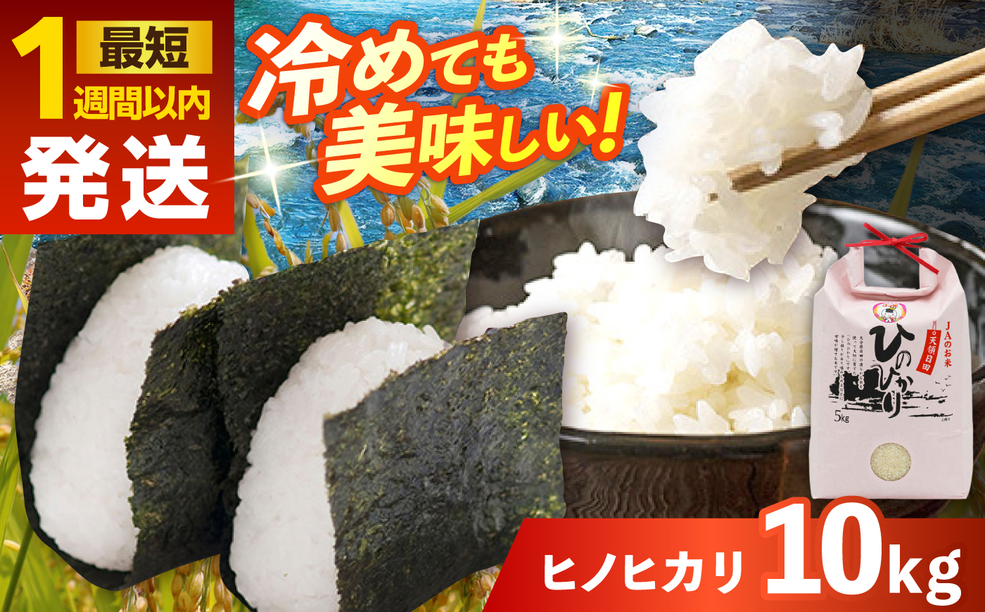 【最短発送】令和7年産大分県産ヒノヒカリ  10kg　日田市 / JAおおいた日田グリーンセンター こめ コメ 米 [ARDX027]