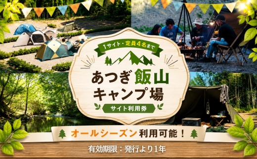 【オールシーズンOK！】あつぎ飯山キャンプ場サイト利用券 ／ 体験 キャンプ アウトドア アクティビティ 観光 宿泊 旅行 チケット 宿泊券 旅行券 川遊び 星空 自然 神奈川県 No.1072