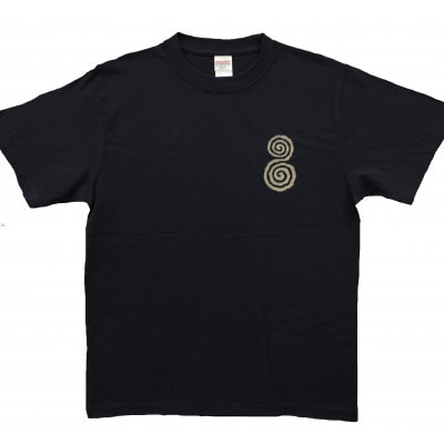 Tシャツ ふとまに 太占 姫川薬石 ネイビー (半袖 Lサイズ)【1619404】
