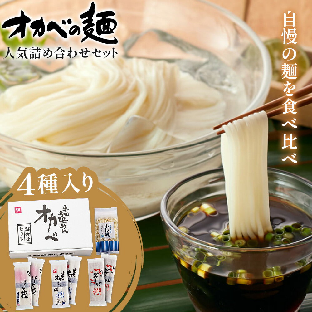 【ふるさと納税】オカベの麺 人気詰め合わせセット株式会社オカベ《30日以内に出荷予定(土日祝除く)》徳島県 美馬市 半田そうめん 素麺 乾麺 送料無料