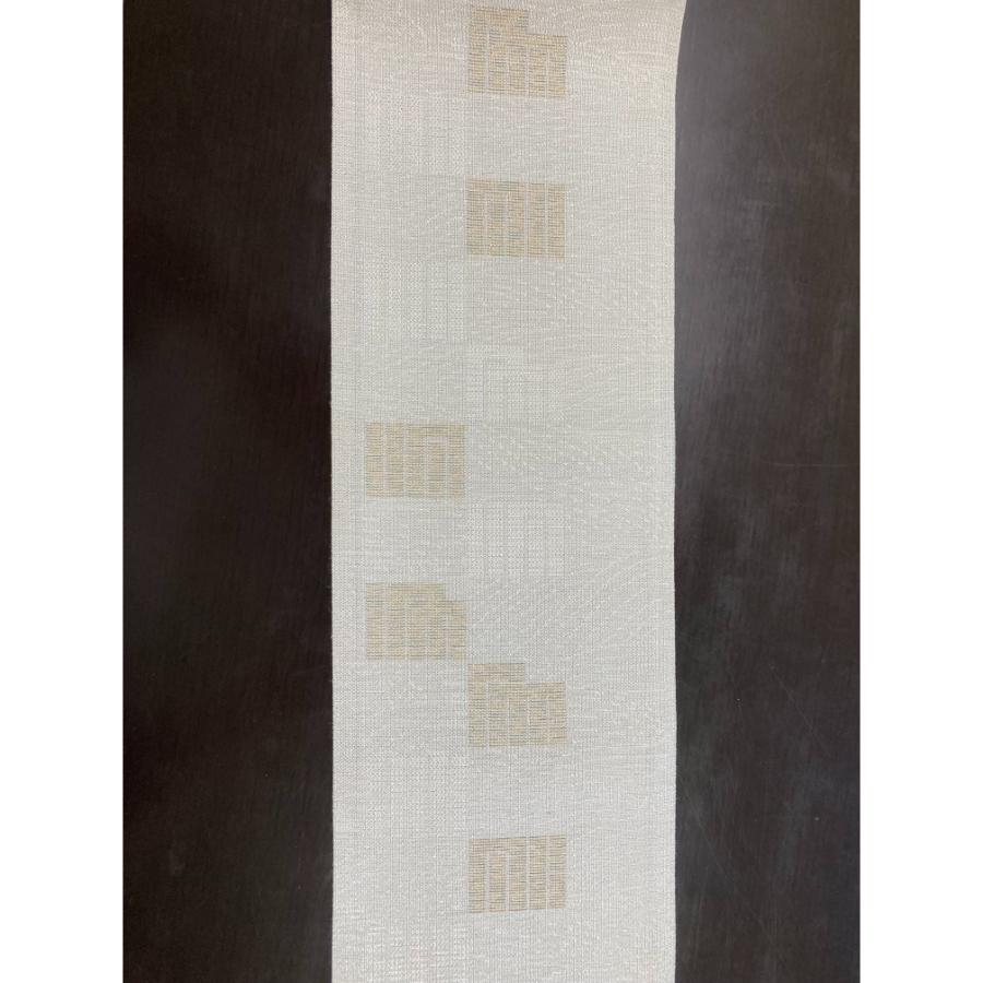＜丹後の藤布　遊絲舎＞半幅帯　源氏香（白）*リバーシブル幅約15.2cm×長さ約420cm