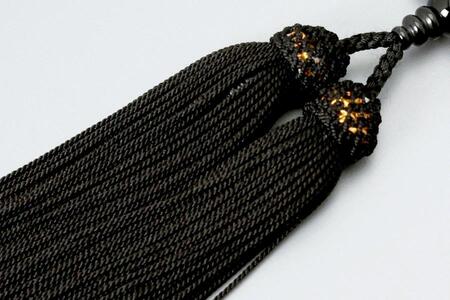 【京念珠】数珠 黒オニキス 正絹房【土屋念珠店/女性用/レディース/念珠/略式/3751】