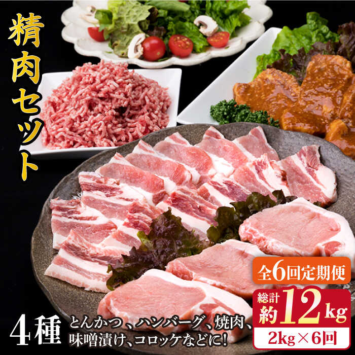 【ふるさと納税】【全6回定期便】豚肉 精肉 セット 2,090g （5〜6人前・4種） 糸島市 / 糸島ミートデリ工房 [ACA206] 糸島豚 98000円