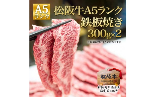 
            松阪牛 A5 鉄板焼き(300g×2)
          