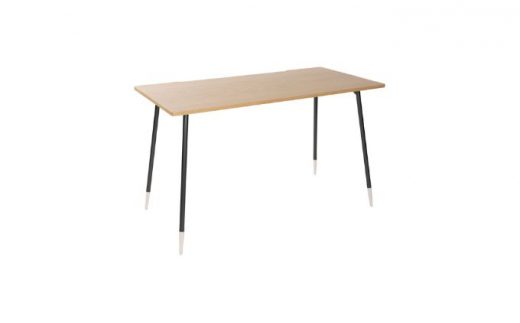 【＆FREL】ワークテーブル 天板（ナチュラルオーク）脚/フレーム（ブラック）幅90　奥行45　高さ72【ポリッシュ】[№5840-7565]　※離島への配送不可