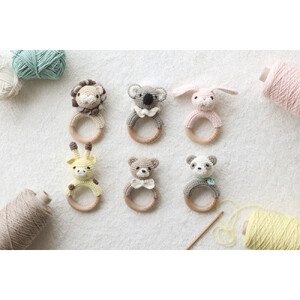 HOPPL（ホップル）手編みamimals（アミマルズ） ガラガラ Panda