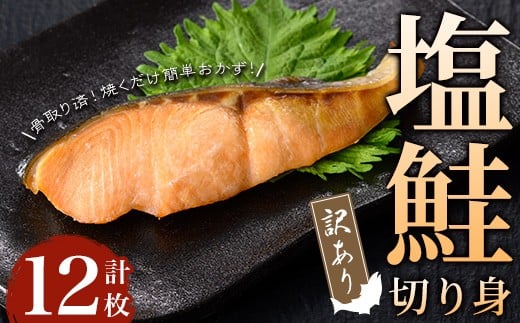 【訳あり】骨取り 塩鮭切り身(計12枚) 鮭 骨なし 冷凍【小迫ストアー】A904