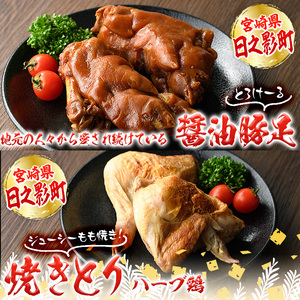 醤油豚足・もも焼きチキン(合計各2個×4P) 【FS005】【ファミリーショップ高舘】
