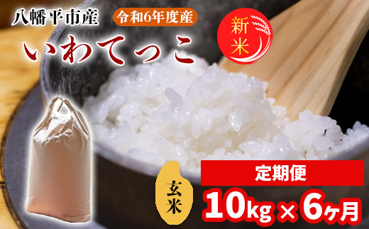 
【2024年11月発送開始】 令和6年産 新米 岩手県産 いわてっこ 玄米 10kg （5kg×2袋） × 6ヶ月定期便 ／ 米 産地直送 農家直送 【中沢農産】
