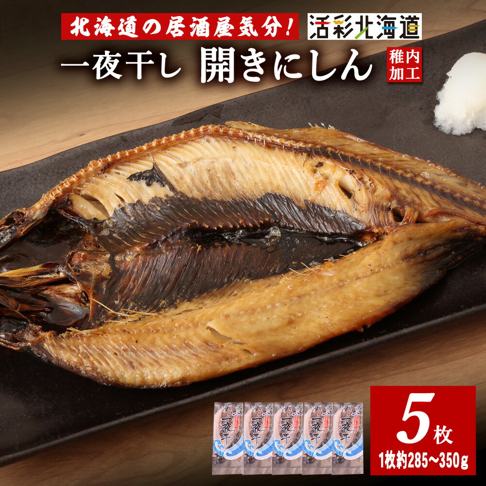 【ふるさと納税】【 北海道 の 居酒屋 気分!】 一夜干し 開き にしん 5枚セット 稚内 北海道 干物 魚 にしん ニシン ギフト プレゼント 贈り物 送料無料 【配送不可地域：離島・沖縄県】