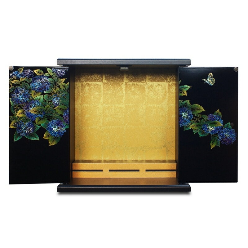 【ふるさと納税】タツクラフト 紀州塗り ミニ仏壇 雅 小 紫陽花 【Tk167】 | 用品雑貨 文房具 手芸 仏壇 仏具 神具 仏具 仏壇