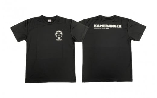 【紀宝町オリジナルデザイン】カメレンジャー ドライTシャツ【Lサイズ/ブラック】
