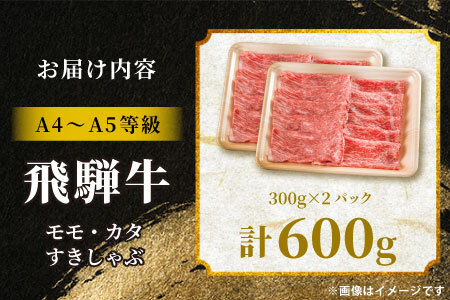 【最短発送】 飛騨牛 もも カタ 600g（300g×2p） すき焼き しゃぶしゃぶ A5 A4 国産 牛 黒毛和牛 和牛 牛肉 カタロース 肩ロース もも肉 赤身 ギフト 贈答 肉のひぐち
