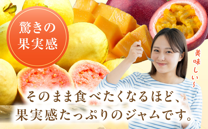 驚きの果実感！フルーツジャム４個セット（マンゴー・グァバ・パッションフルーツ）【宮崎果汁株式会社】_K021-008