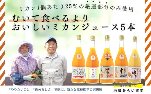 
                  【セット】田島柑橘園が作るストレートジュース5本(セニョリータ陽子・なつみ・爽やかよしこ・ワンダーゆき・きよみちゃん)
                
