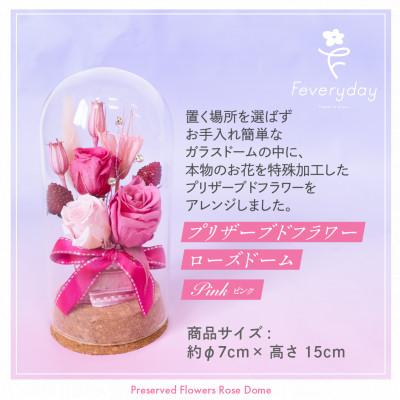 ふるさと納税 佐倉市 プリザーブドフラワーローズドーム ピンク系 お祝いやお誕生日におすすめ