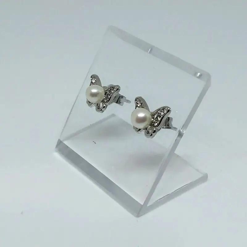 2202 真珠ピアス・バタフライ（淡水本真珠・ボタン） 贈り物 かわいい アクセサリー カジュアル オシャレ クリスマスプレゼント 蝶々