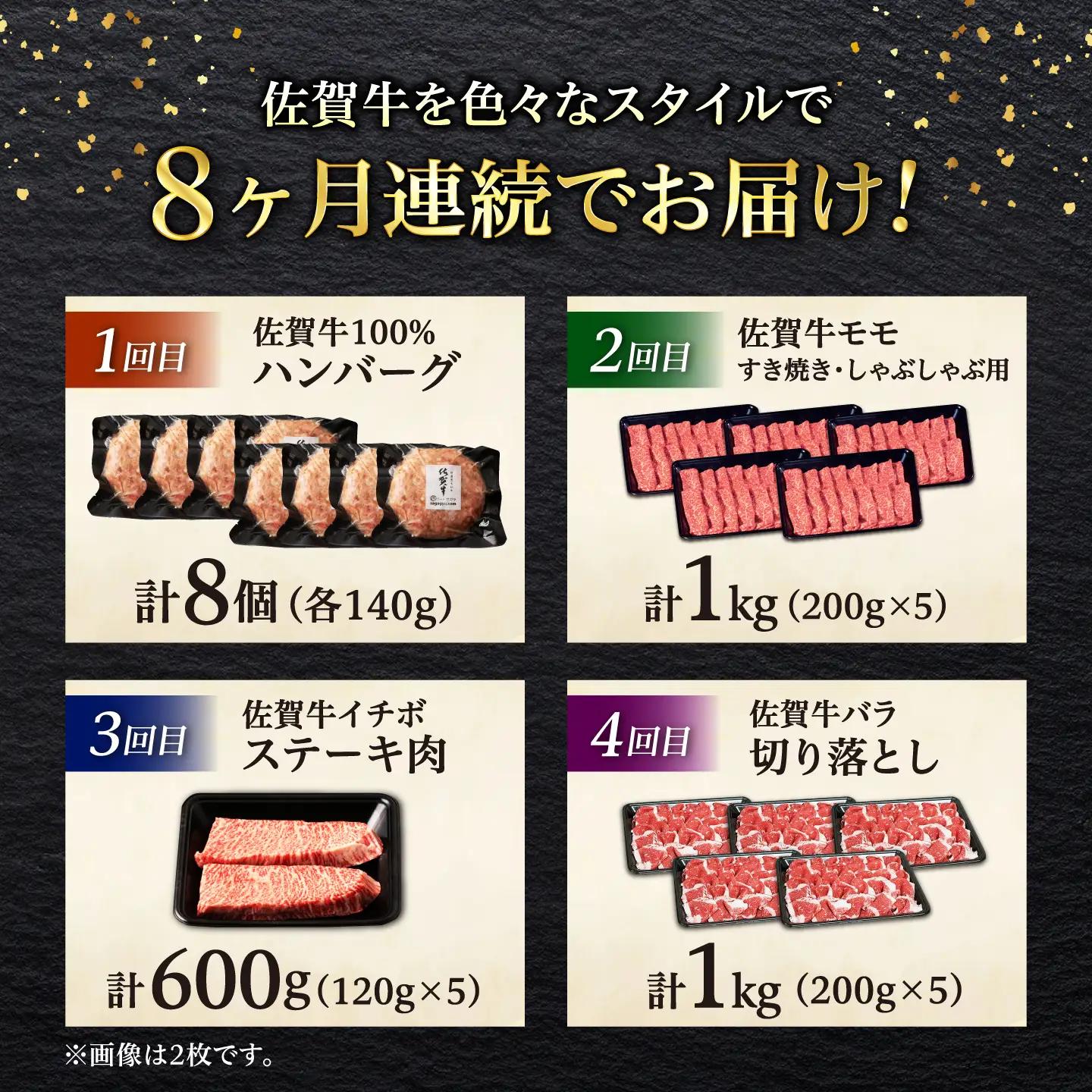 【8回定期便】佐賀牛プレミアム定期便（寄附金額 50万円コース）/ナチュラルフーズ[UBH127]
