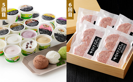 かみしほろ特選定期便 6ヵ月コースB 6回 アイスクリーム サーロインステーキ バター チーズ ハンバーグ パン 餃子 冷凍 北海道産