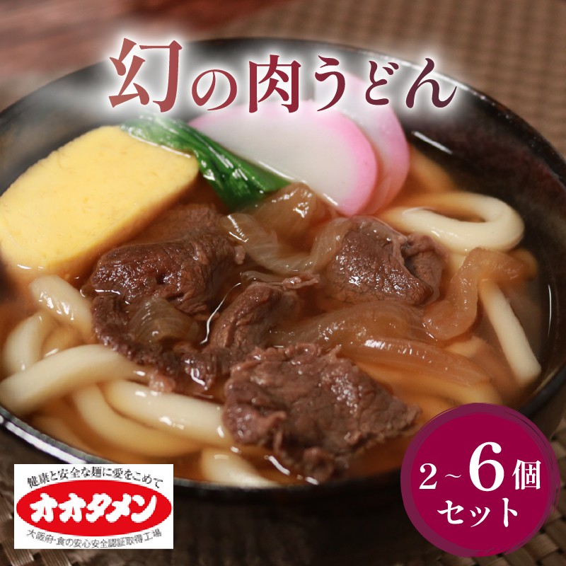 
            幻の肉うどん 肉うどん うどん 2～6食 オオタメン 太田製麺所 製麺所 個包装 簡単調理 冷凍 めん 麺 2～6人前 できたて こだわり 大阪府 松原市
          