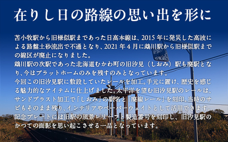 日高本線廃線レール 厚さ１cm（限定１０セット） MKWG030