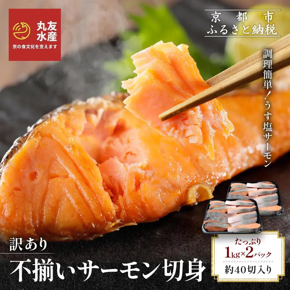 訳あり サーモン切身 1kg×2パック 約40P サーモン