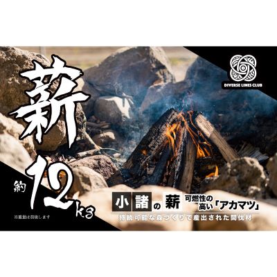 【ふるさと納税】小諸の薪(アカマツ)約12kg ～環境に優しい間伐材使用～ 燃料 キャンプ用品 アウトドア用品 キャンプグッズ アウトドアグッズ 薪ストーブ 針葉樹 焚火 可燃性が高い