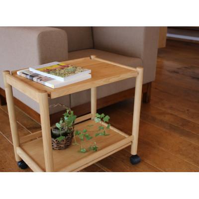 ふるさと納税 高山市 オークヴィレッジの上品な佇まいのキャスター付きリビングワゴン〔国産材　木製家具〕　TR4405 |  | 01