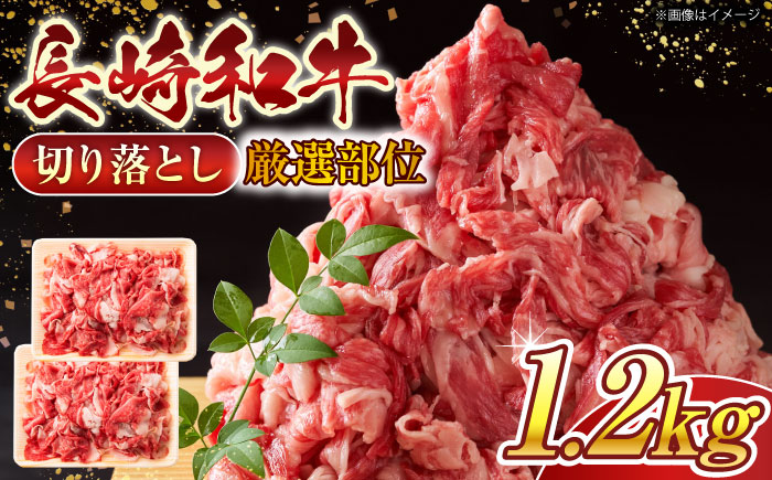 【A4〜A5】長崎和牛切り落とし　1.2kg(600g×2p）【株式会社 MEAT PLUS】 [QBS007]