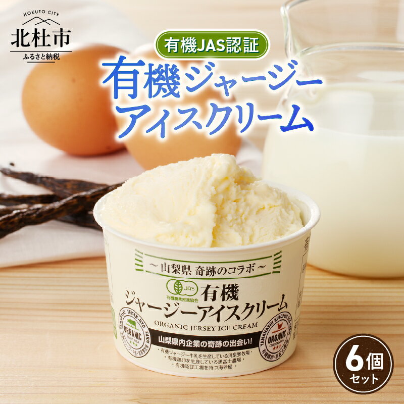 【ふるさと納税】 アイスクリーム 有機アイスクリーム 有機JAS認証 有機ジャージー牛乳 生乳 100ml×6個 コラボ アイス 清泉寮 ジャージー牧場 茅ケ岳山麓 黒富士農場 海老屋 有機 アイス スイーツ デザート 山梨県 北杜市産 送料無料