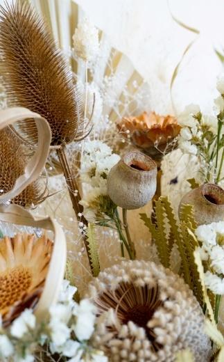 【花瓶アレンジ】ドライフラワーブーケ グリーン Large