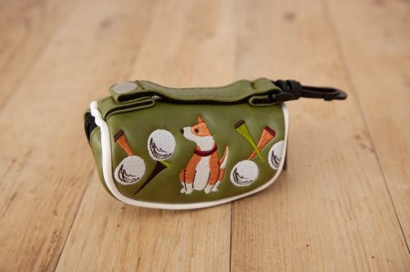 【ルーツゴルフ】ルーツストーリー ボールポーチ［グリーン］(ゴルフ ゴルフ用品 ゴルフアイテム ゴルフクラブ) ［ 京都 ゴルフ ブランド 世の中で一番飛ぶクラブを作りたい 飛距離 スコア 人気 おすすめ オーダーメイド 特別仕様 カスタマイズ カスタム ］