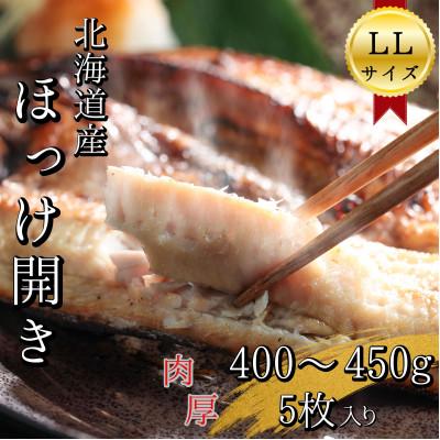 ふるさと納税 せたな町 【北海道せたな町産】根ホッケ開き【LL】5枚(合計2〜2.25kg) 真空パック入り一夜干し干物