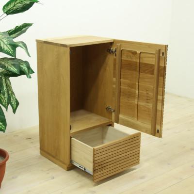 ふるさと納税 大川市 【大川家具】無垢材　サイドキャビネット　風雅　キャビネット幅490【設置付き】WO【右開き】 |  | 02