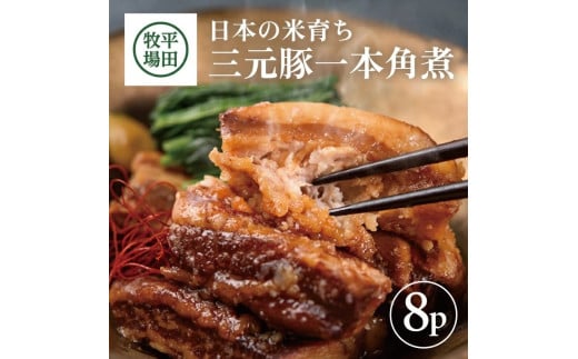 【平田牧場】 三元豚 一本角煮 180g×8パック SE0338