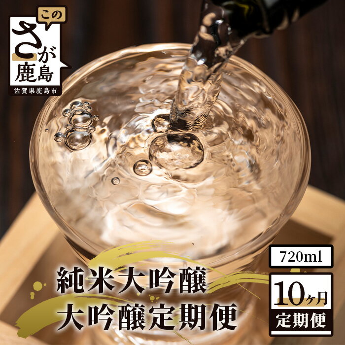 【ふるさと納税】【10か月定期便】酒処鹿島の酒店厳選！ 純米大吟醸・大吟醸定期便 720ml×10回 酒 お酒 アルコール 純米吟醸 純米酒 本醸造 佐賀県 鹿島市 10カ月 送料無料 V-32
