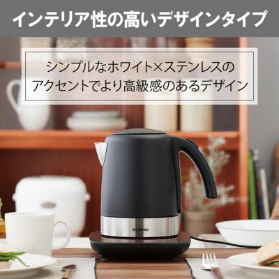ふるさと納税 大河原町 ケトル 電気ポット 電気ケトルデザインケトル 温度調節付IKE-D1000T-B[53750275] |  | 02