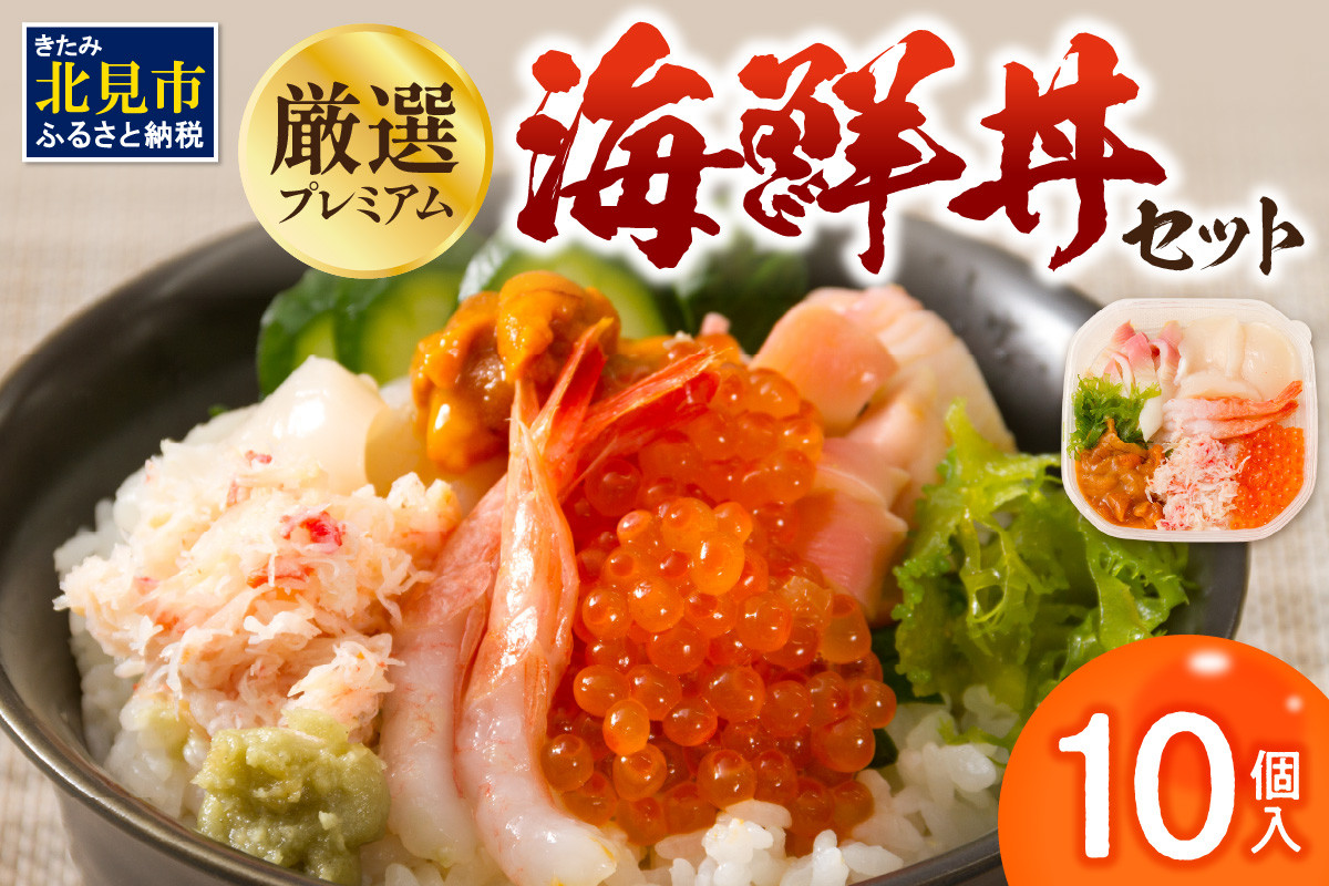 
            厳選！プレミアム海鮮丼セット10個入 ( うに ウニ 雲丹 貝 かい 海鮮丼 海鮮 魚介類 丼 プレミアム セット ふるさと納税 )【094-0066】
          