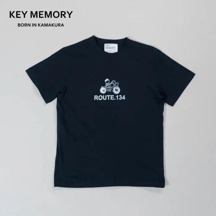 《0》【KEYMEMORY 鎌倉】ルート134イラストTシャツ NAVY