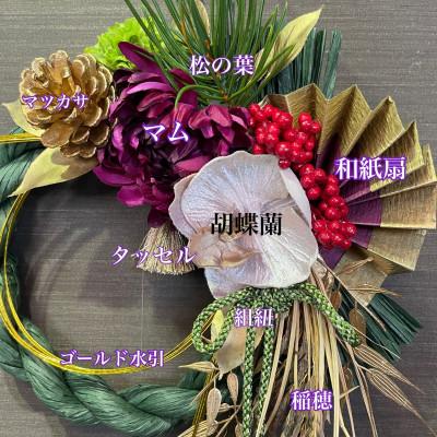 ふるさと納税 水戸市 お正月しめ縄  リース  しめ縄飾り  金彩の迎春 |  | 02